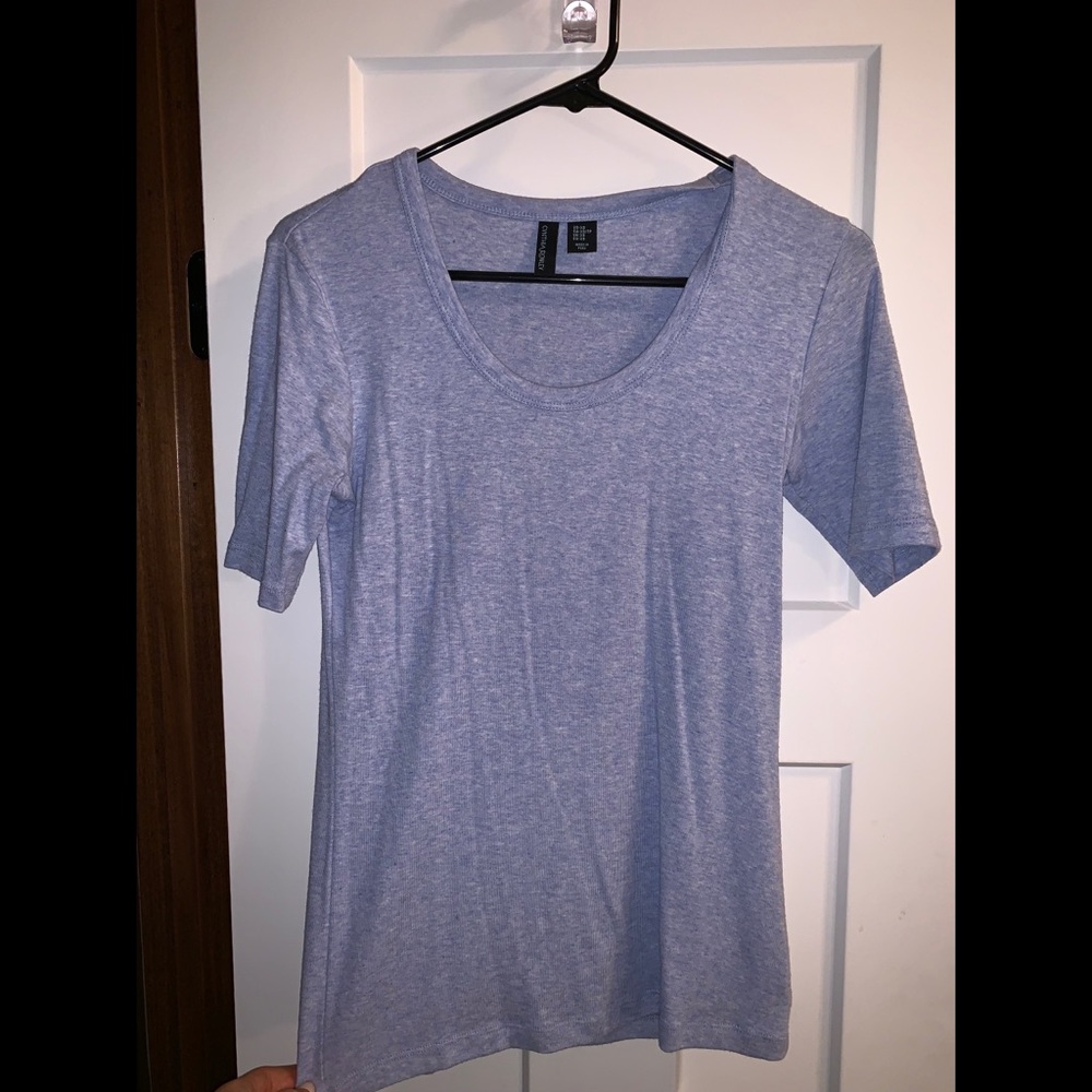 Basic light blue heather T-shirt